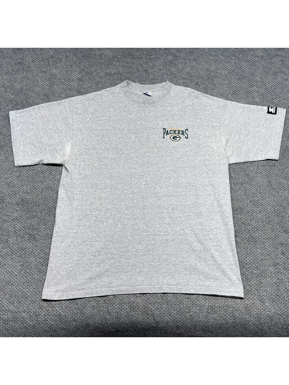 Vintage 90S Starter Green Bay Packers T Shirt XXL Embroidered RARE MENS GRAY